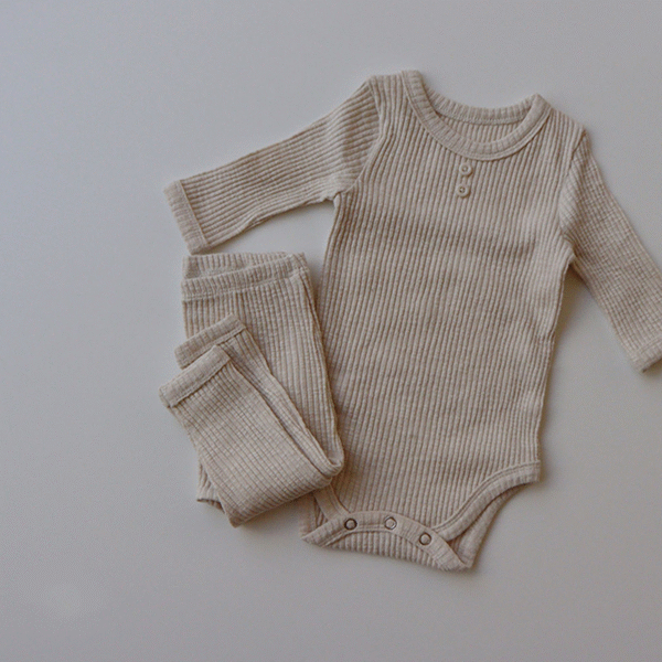 Babykledingset unisex beige