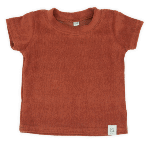 T-shirt badstof bruin