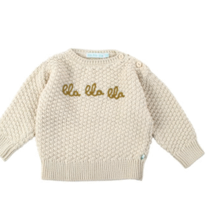 Asher sweater met tekst bla bla bla