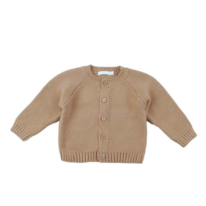 Camelkleurig gebreid vestje