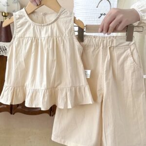 Meisjesset met top en broek