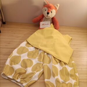 Meisjesset top en broek met bollen