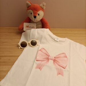 T-shirt met roze strik