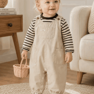 Kinderset salopette en gestreept truitje