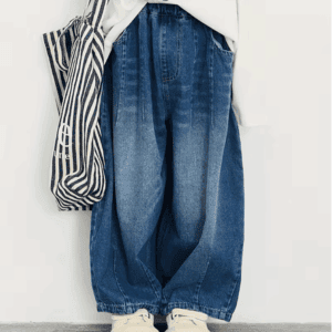 Jeansbroek meisjes wijd model