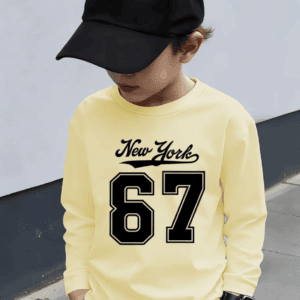 T-shirt lange mouw 67 Geel
