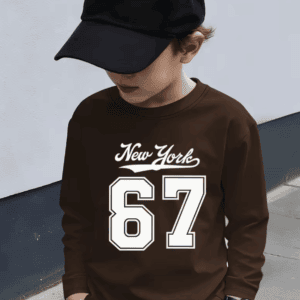 T-shirt met lange mouw 67 bruin