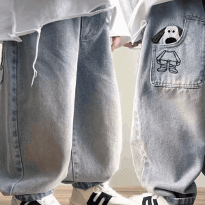 Jeansbroek met hond