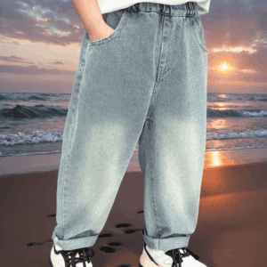Jeansbroek met skater